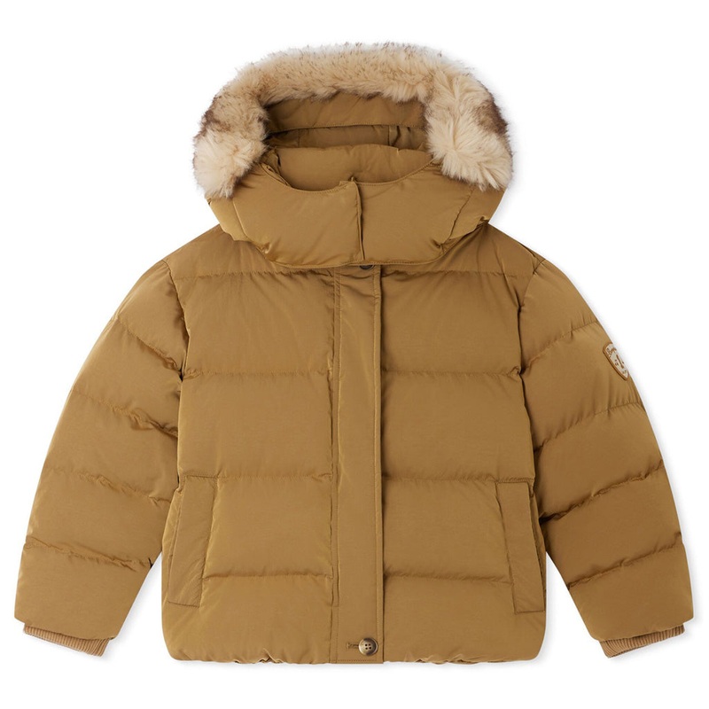 Bonpoint Goldie Down Jacket|Brown|4 Years|6 Years|8 Years|10 Years|12 Years|14 Years