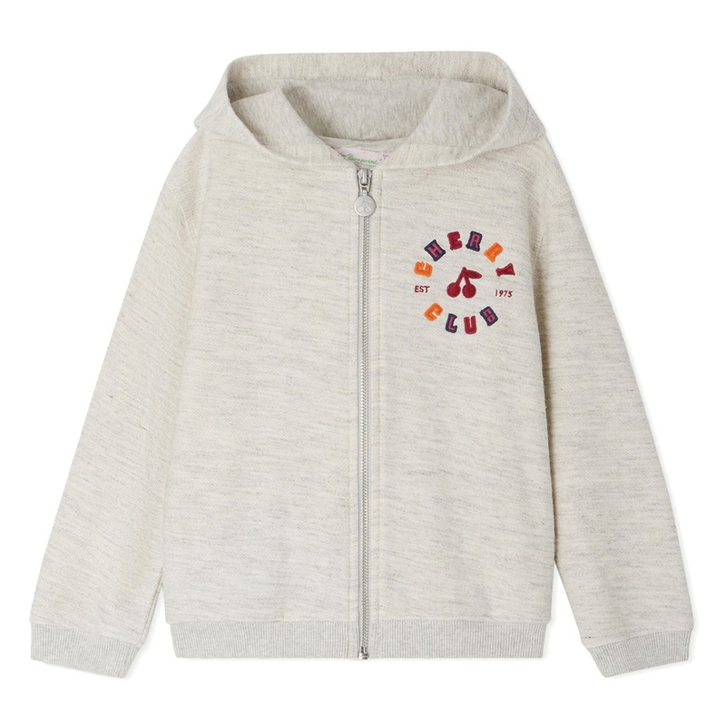 Bonpoint Talent Sweat Jacket|Ivory|4 Years|6 Years|8 Years|10 Years|12 Years|14 Years
