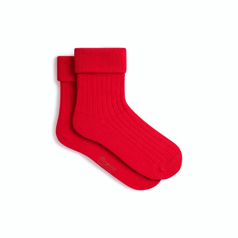 Bonpoint Thorild Ribbed Socks|Red|Size 4 ( 25 - 26 )|Size 5 ( 27 - 30 )|Size 6 ( 31 - 34 )|Size 7 ( 35 - 38 )