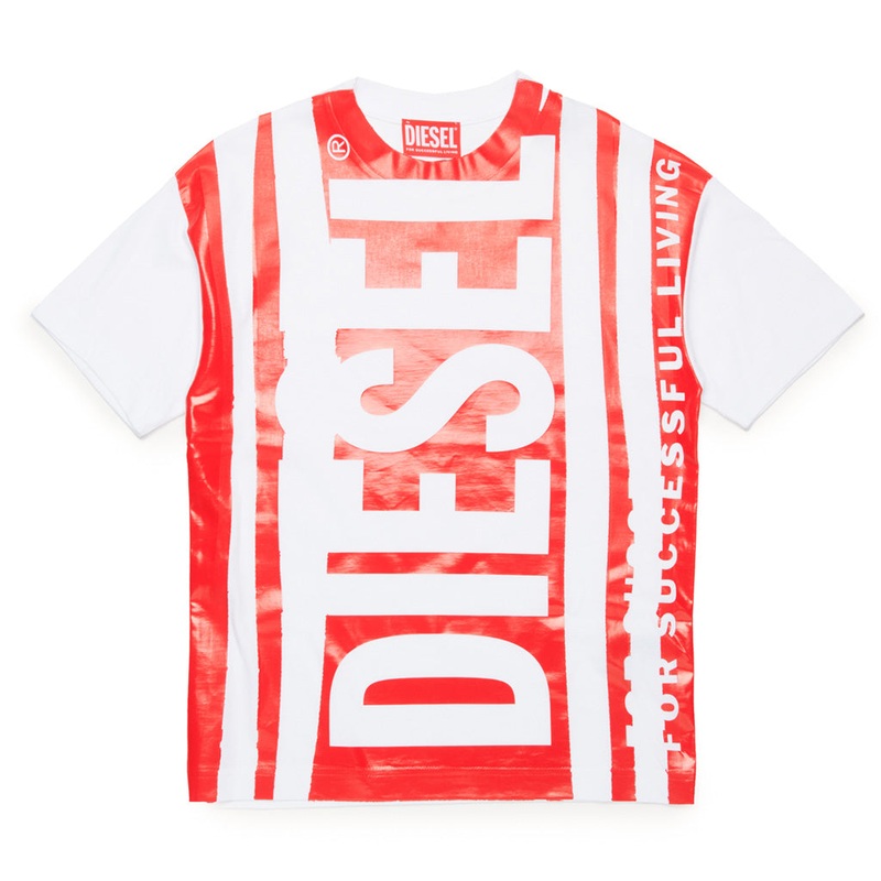 Diesel Kids Overlay Print T-shirt