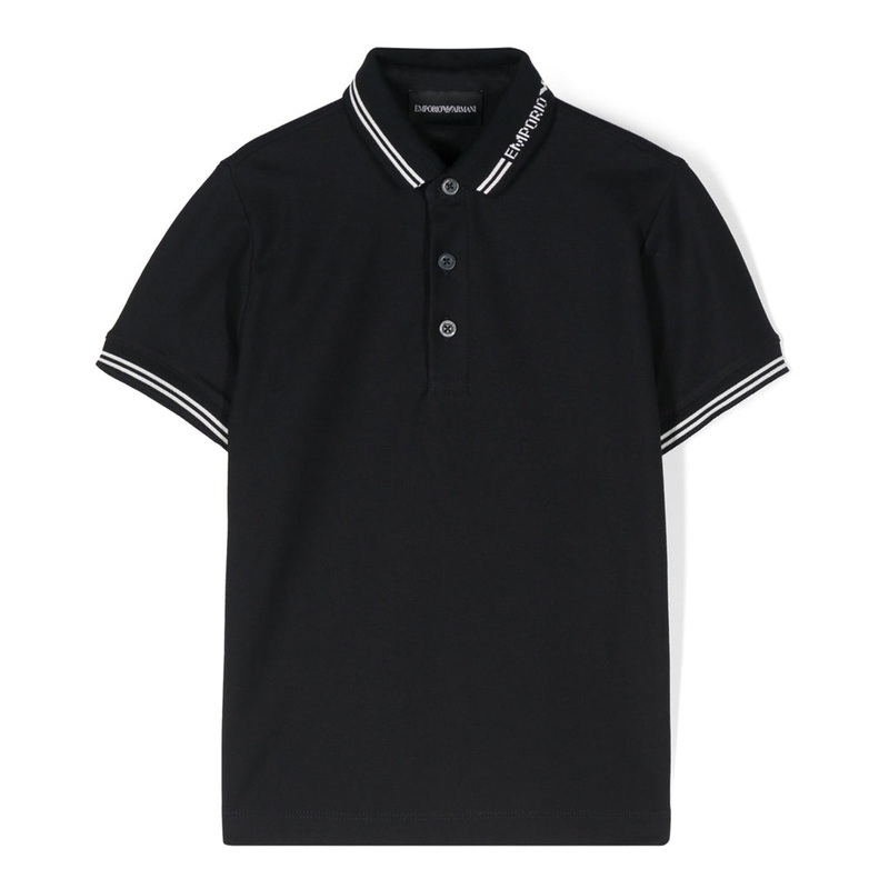 Emporio Armani Junior Jersey Polo Shirt With Placed Logo