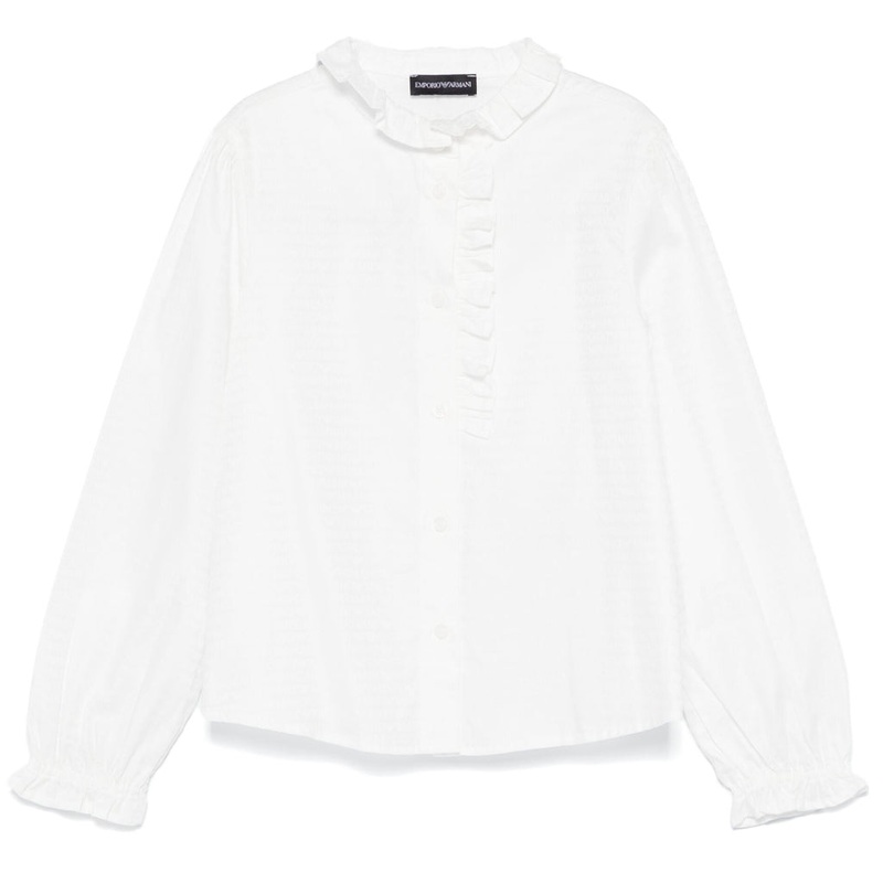 Emporio Armani Junior Monogram-jacquard Shirt