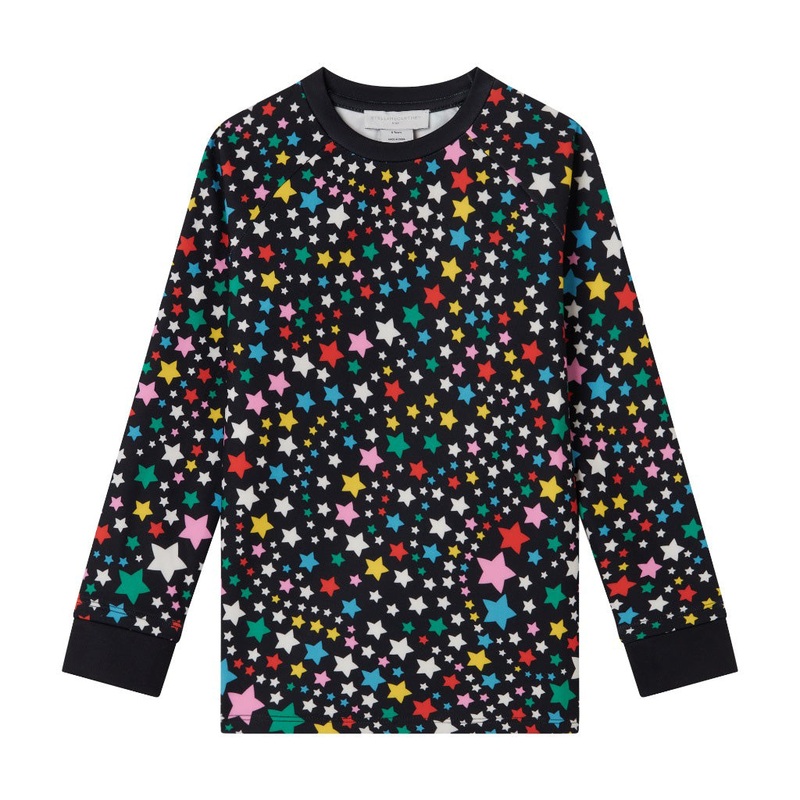 Stella McCartney Kids Star Pattern Snow Long-Sleeve T-shirt