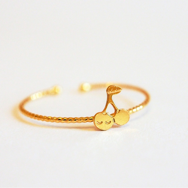 Adorabili Cherry Ring|Gold|One-size