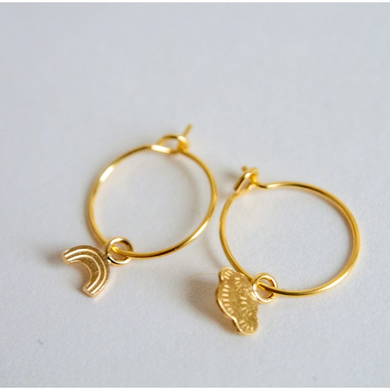 Adorabili Cloud and Rainbow Hoop Earrings