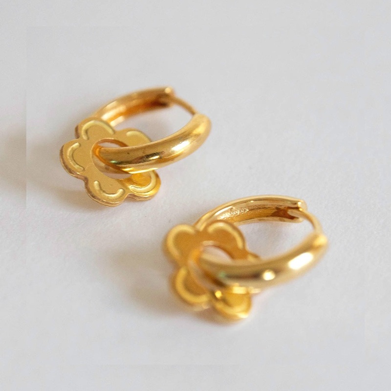 Adorabili Flower Hoop Earrings