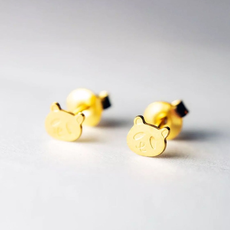 Adorabili Panda Earrings - Gold
