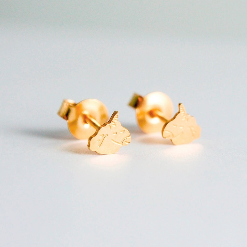Adorabili Unicorn Earrings - Gold