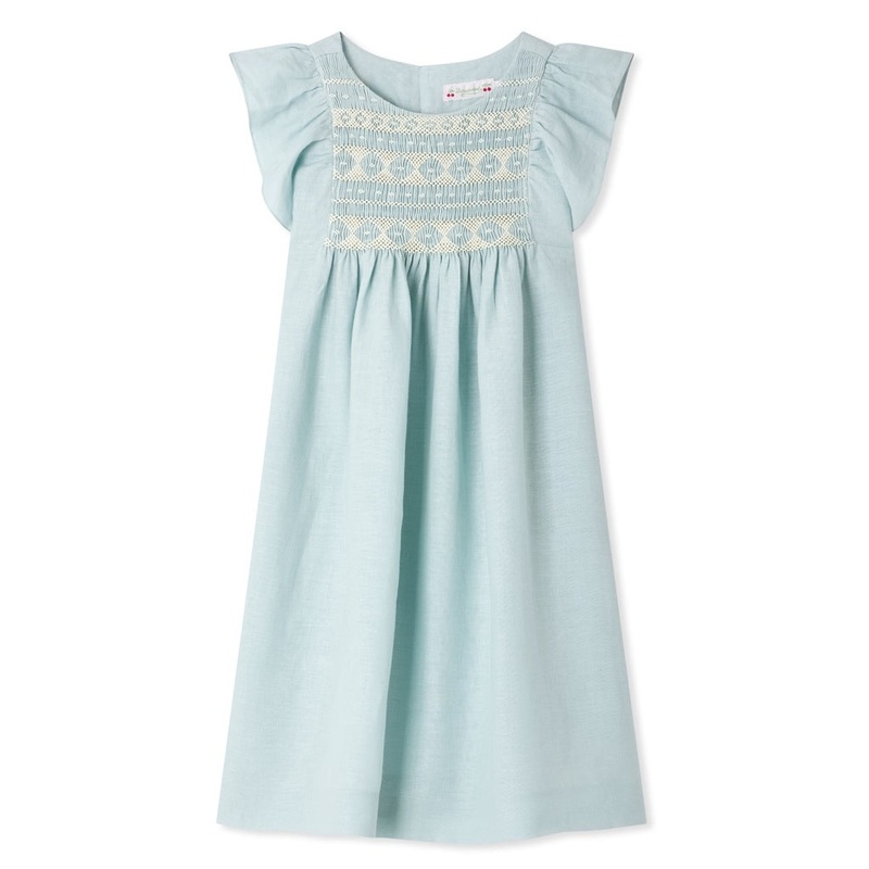 Bonpoint Emeraude Dress|Green|4 Years|6 Years|8 Years|10 Years|12 Years|14 Years