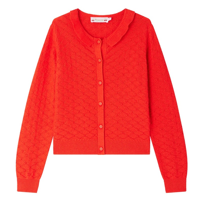 Bonpoint Emy Cardigan|Red|4 Years|6 Years|8 Years|10 Years|12 Years|14 Years