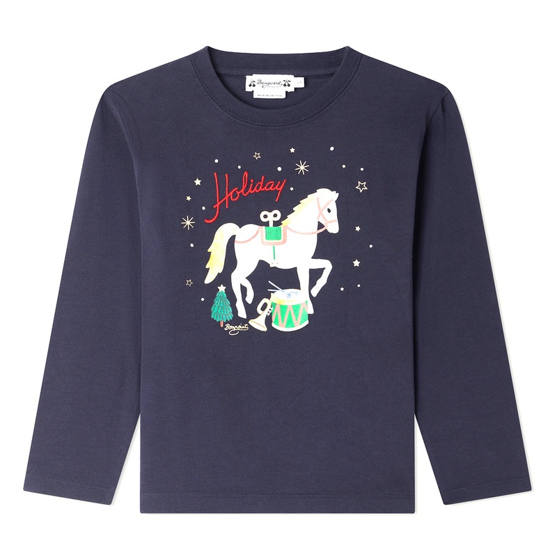 Bonpoint Tadda T-shirt|Indigo|4 Years|6 Years|8 Years|10 Years|12 Years|14 Years