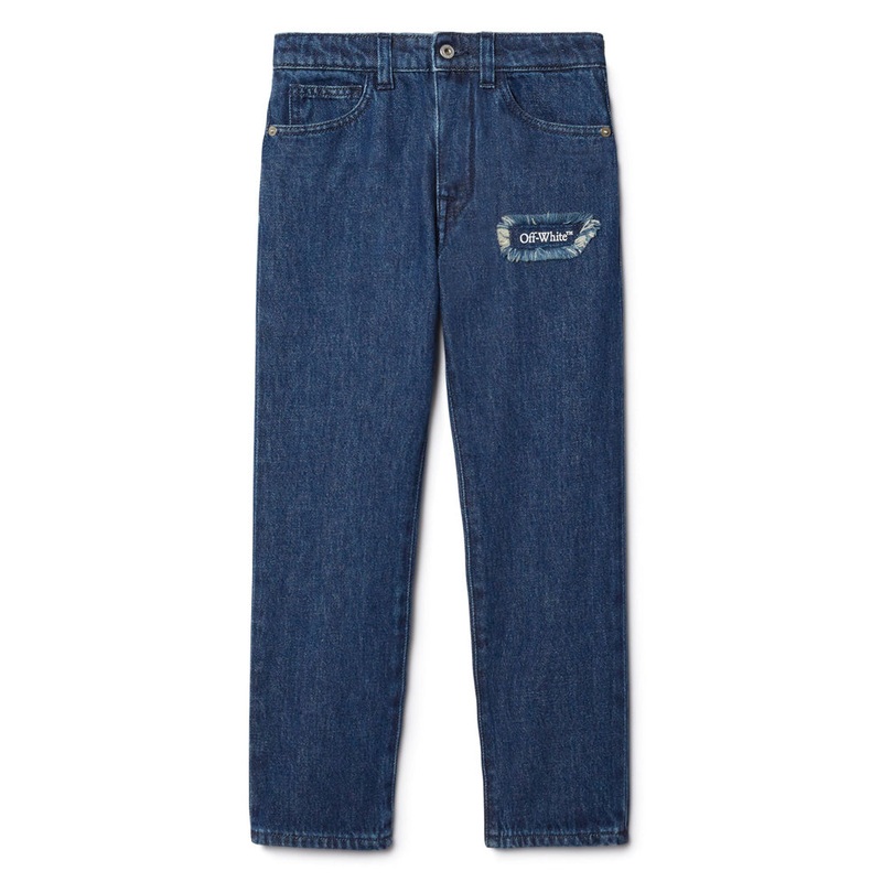 Off-White Kids Bookish Patch Denim Pant