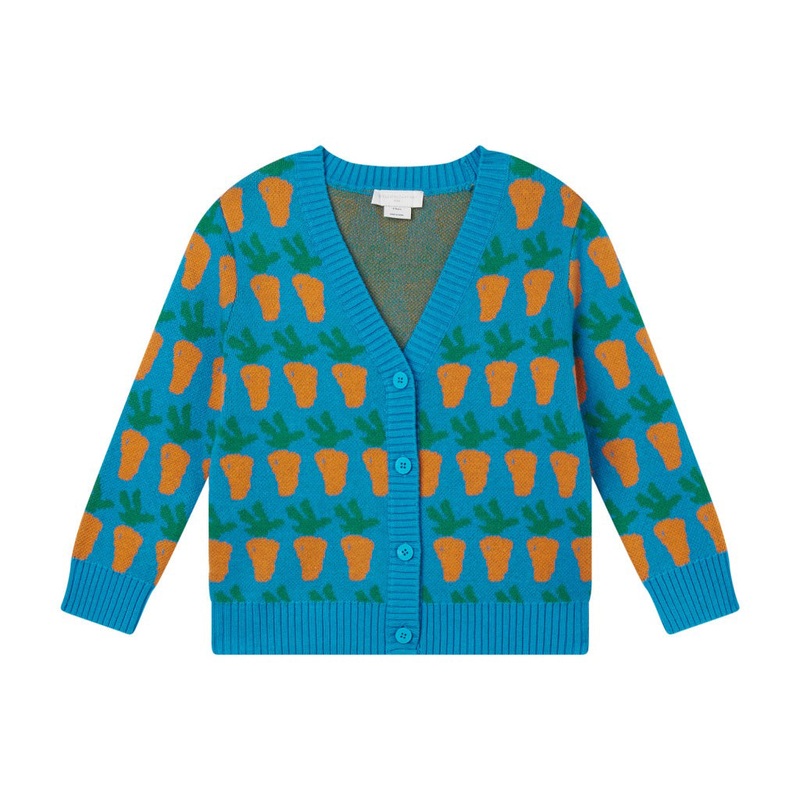 Stella McCartney Kids Farmyard Carrots Knit Cardigan