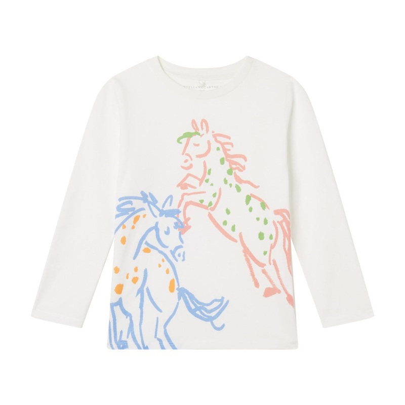 Stella McCartney Kids Horse Print Long-Sleeve T-shirt