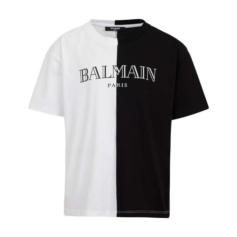 Balmain Kids Logo Two-Tone T-shirt