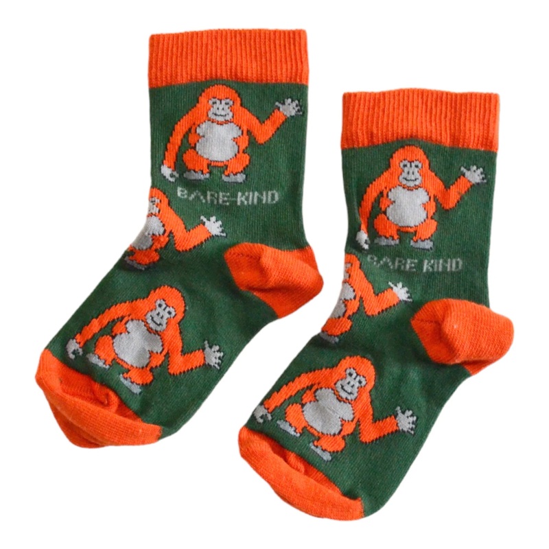 Bare Kind Orangutan Socks|Green|One-size