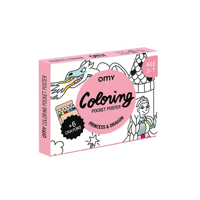 OMY Pocket Coloring  Princesses & Dragons