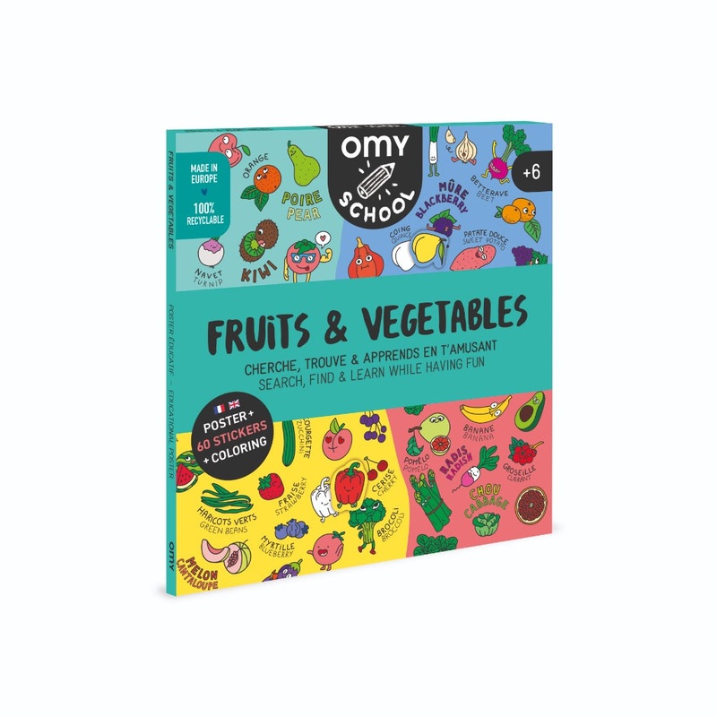 OMY School Posters  Fruits & Vegetables (68 x 48CM)