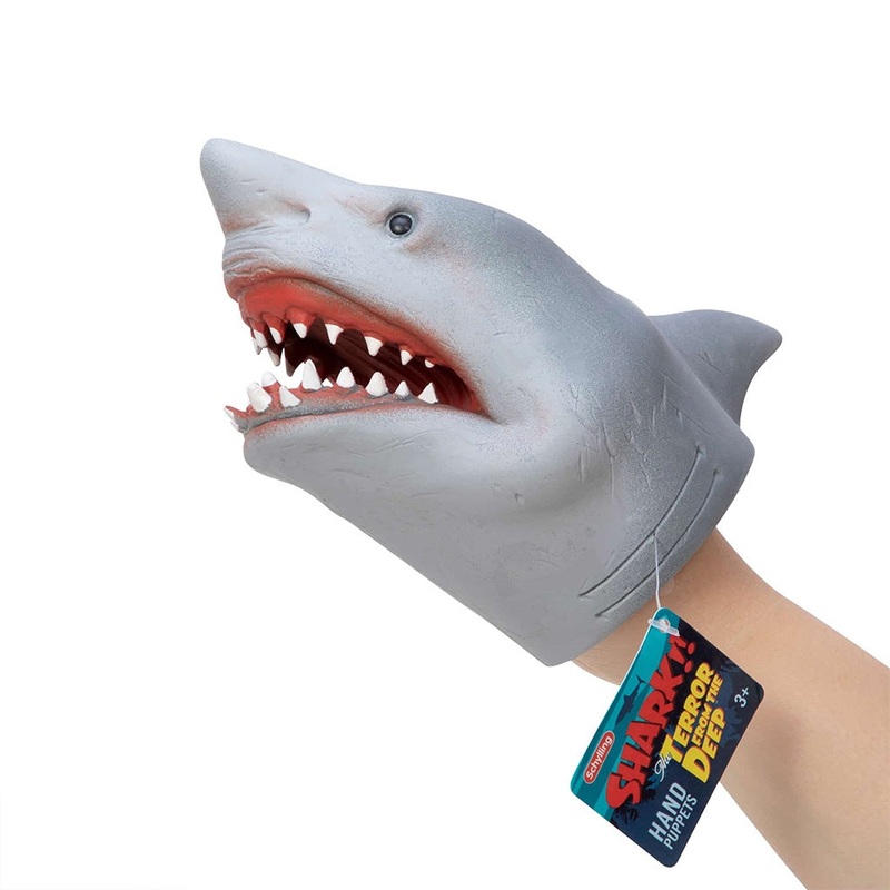 Schylling Shark Hand Puppet|Grey|One-size