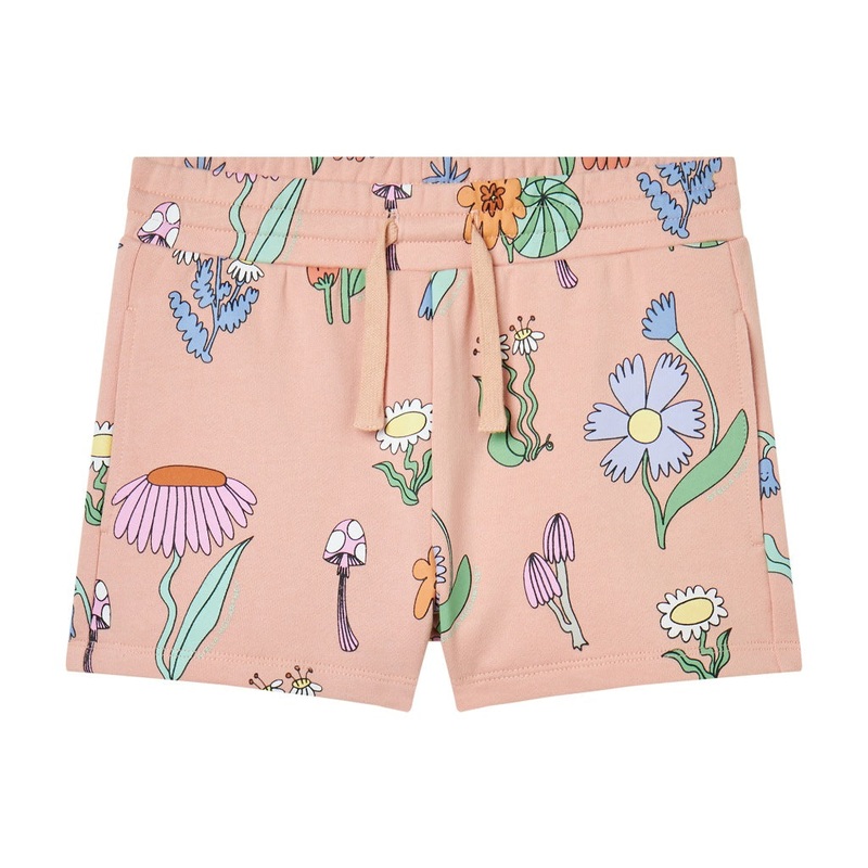 Stella McCartney Kids Fleece Spaced Fairy Floral All-Over Print Shorts