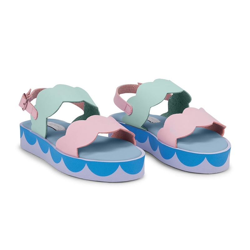 Stella McCartney Kids Scalloped Platform Sandals