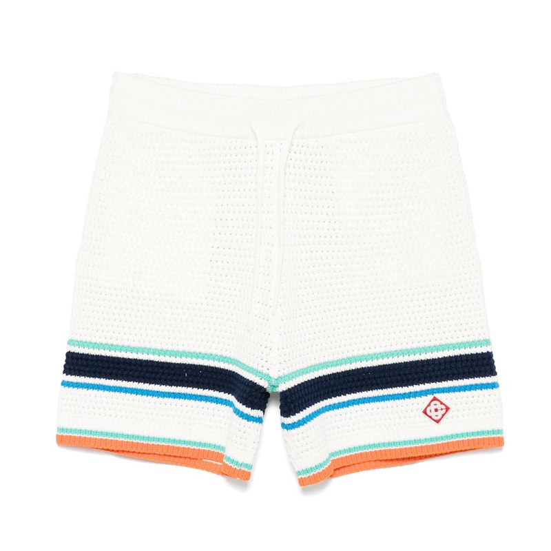 Casablanca Kids Crochet Effect Tennis Shorts