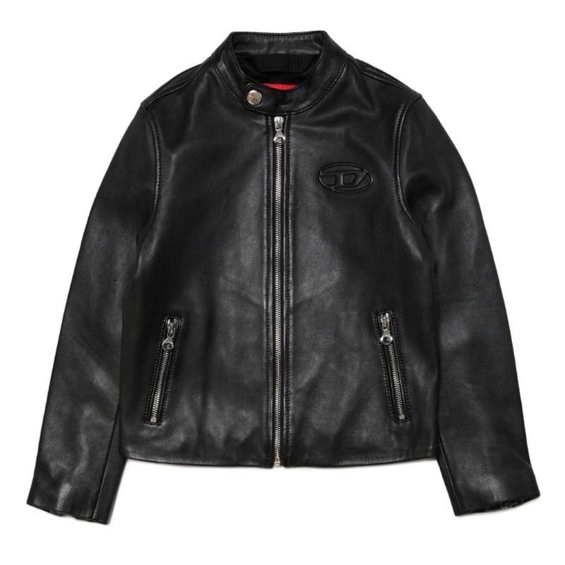 Diesel Kids Leather Biker Jacket