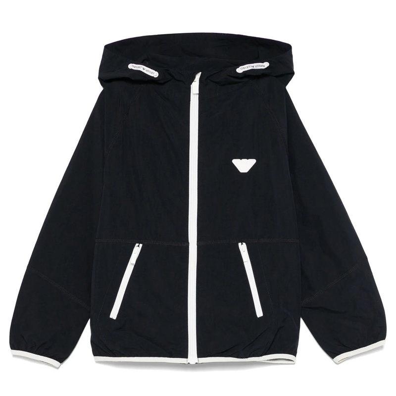 Emporio Armani Junior Eagle Logo Hooded Jacket