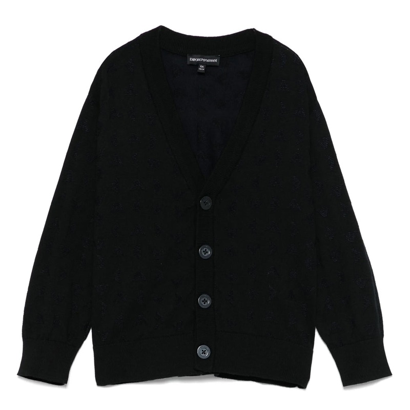 Emporio Armani Junior Eagle Pattern Cardigan