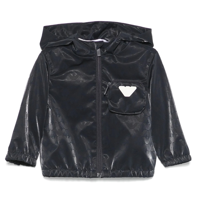 Emporio Armani Junior Eagle Pattern Hooded Jacket