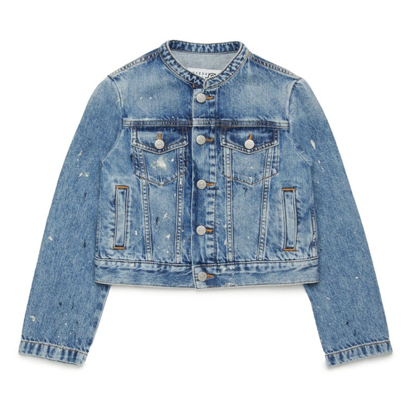 MM6 Kids Denim Jacket|Blue|4 Years|6 Years|8 Years|10 Years|12 Years|14 Years|16 Years
