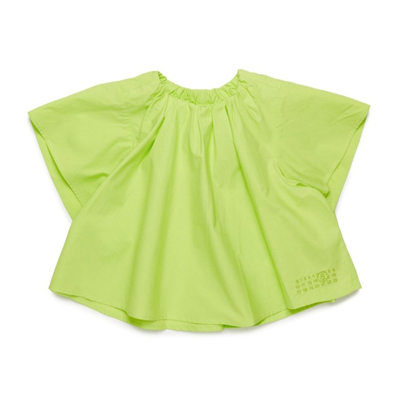 MM6 Kids Gathered Blouse|Green|4 Years|6 Years|8 Years|10 Years|12 Years|14 Years|16 Years