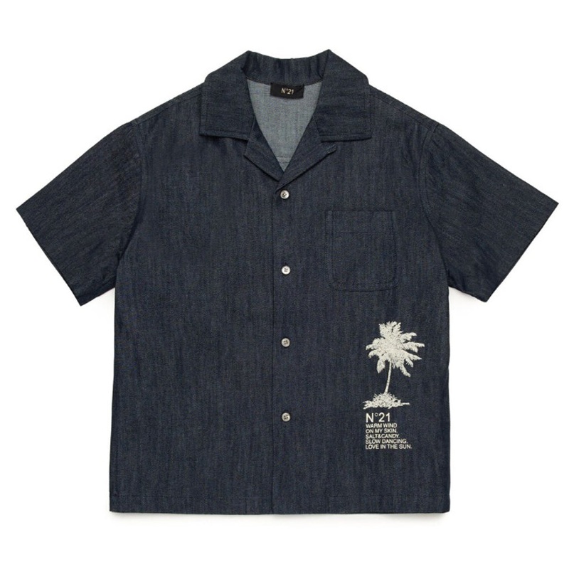 N21 Kids Denim Shirt|Blue|4 Years|6 Years|8 Years|10 Years|12 Years|14 Years|16 Years