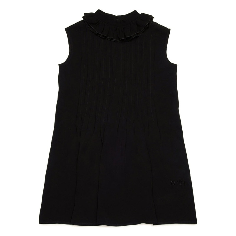 N21 Kids Ruffled Dress|Black|12 Years|14 Years|16 Years