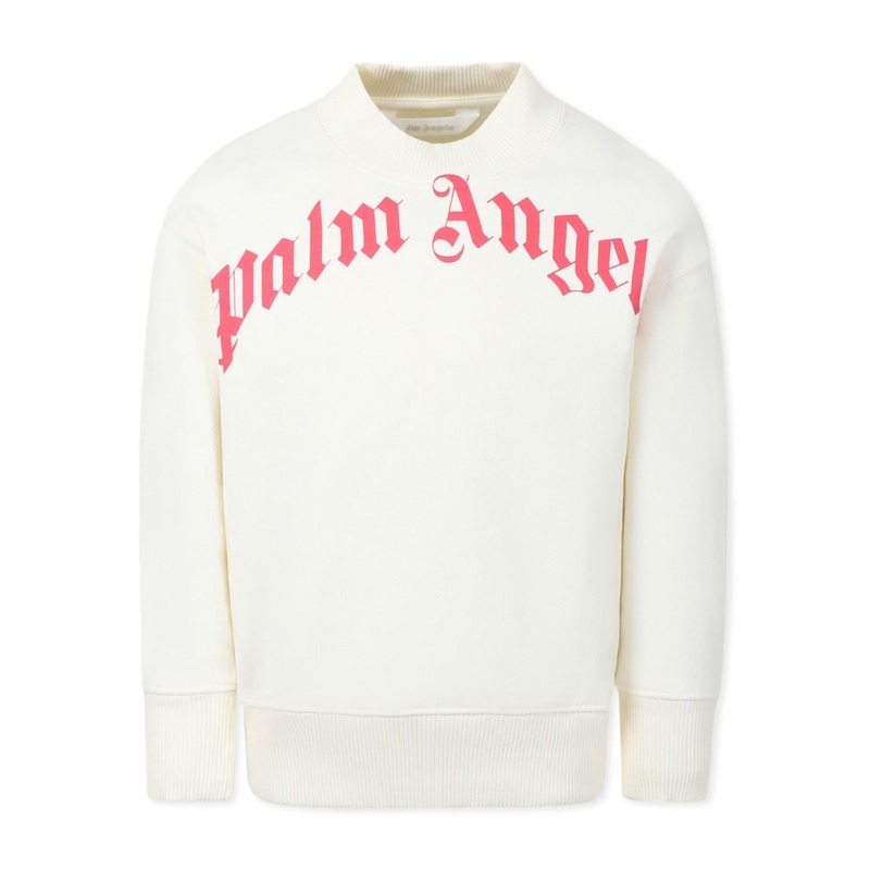 Palm Angels Kids Classic Curved Logo Crewneck Sweatshirt