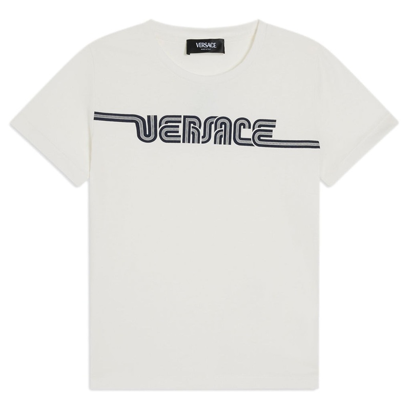 Versace Kids Logo T-shirt|White|4 Years|6 Years|8 Years|10 Years|12 Years|14 Years