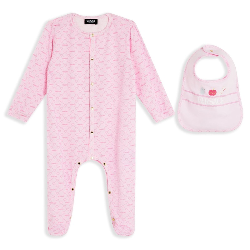 Versace Kids Romper Gift Set|Pink|6 Months|9 Months|12 Months