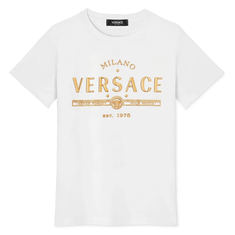 Versace Kids Shiny Logo T-shirt