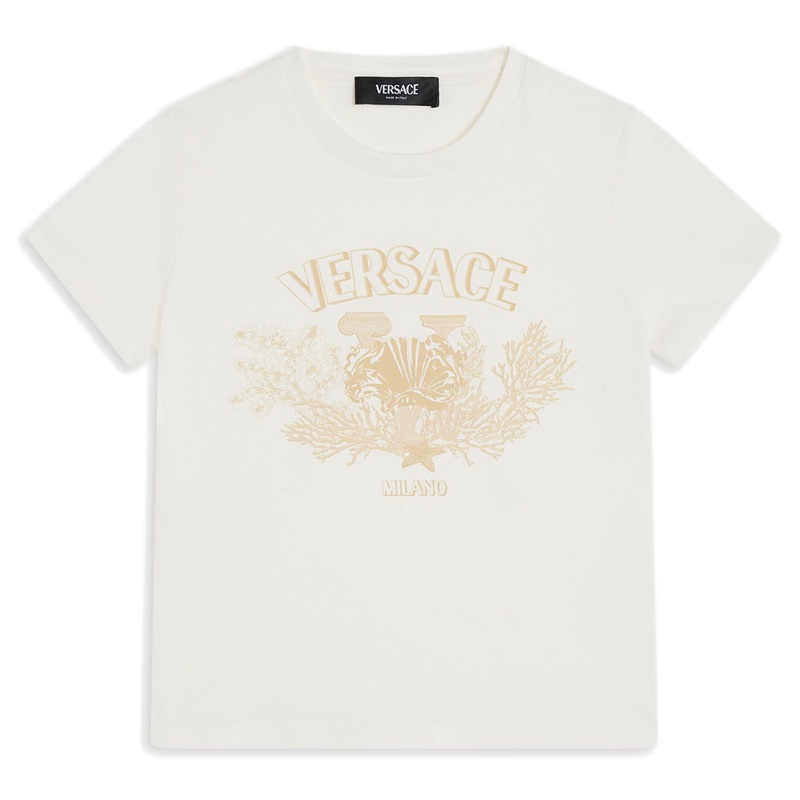 Versace Kids Tresor T-shirt|Beige|12 Years|14 Years|4 Years|6 Years|8 Years|10 Years