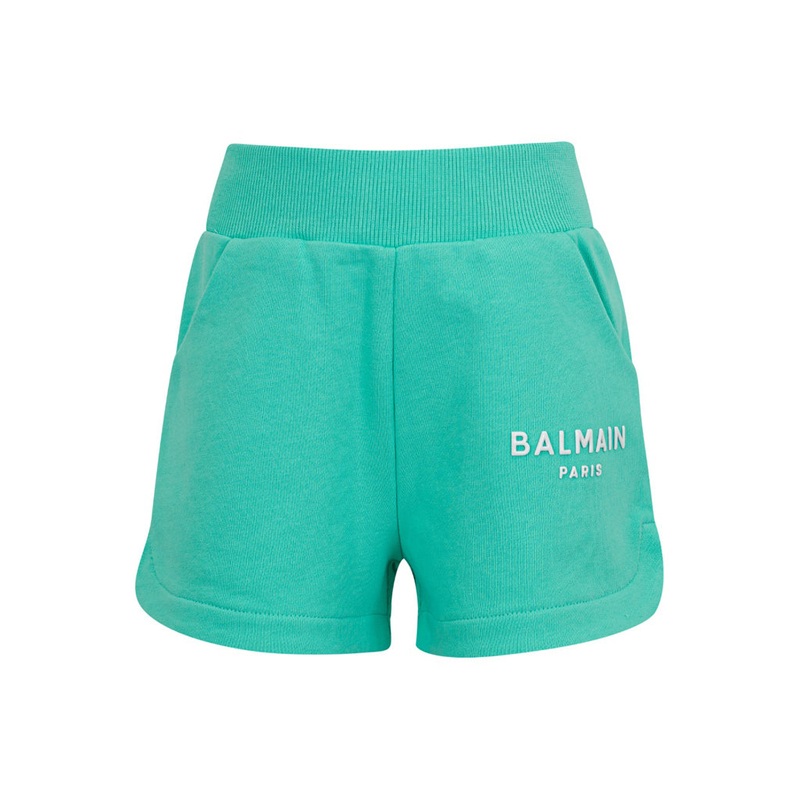 Balmain Kids Fleece Shorts|Turquoise|4 Years|6 Years|8 Years|10 Years