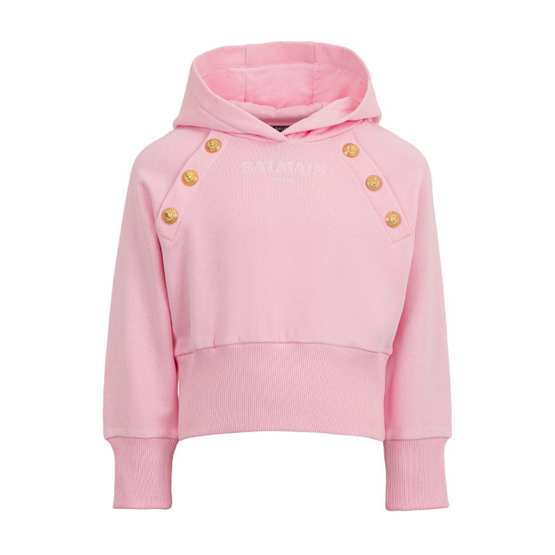 Balmain Kids Logo Fleece Hoodie