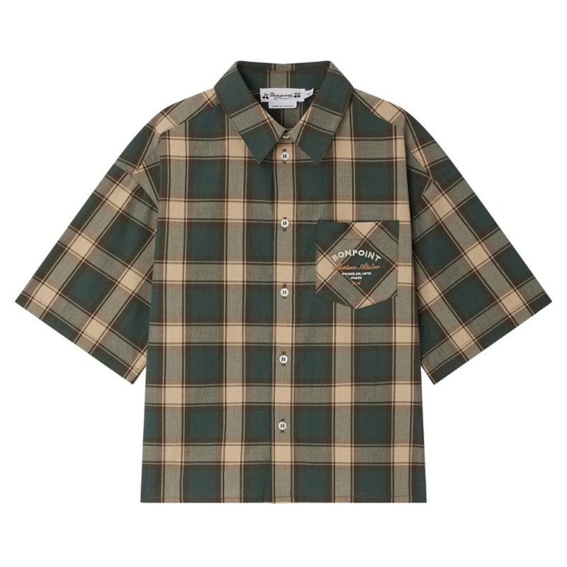 Bonpoint Elyas Shirt|Green|4 Years|6 Years|8 Years|10 Years|12 Years|14 Years
