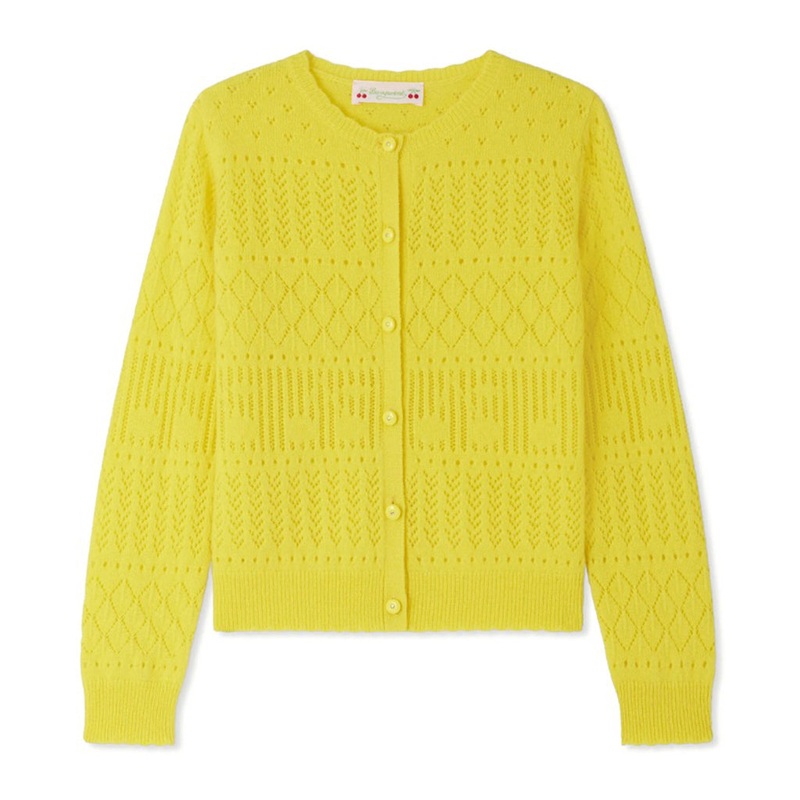 Bonpoint Enza Cardigan|Yellow|4 Years|6 Years|8 Years|10 Years|12 Years|14 Years
