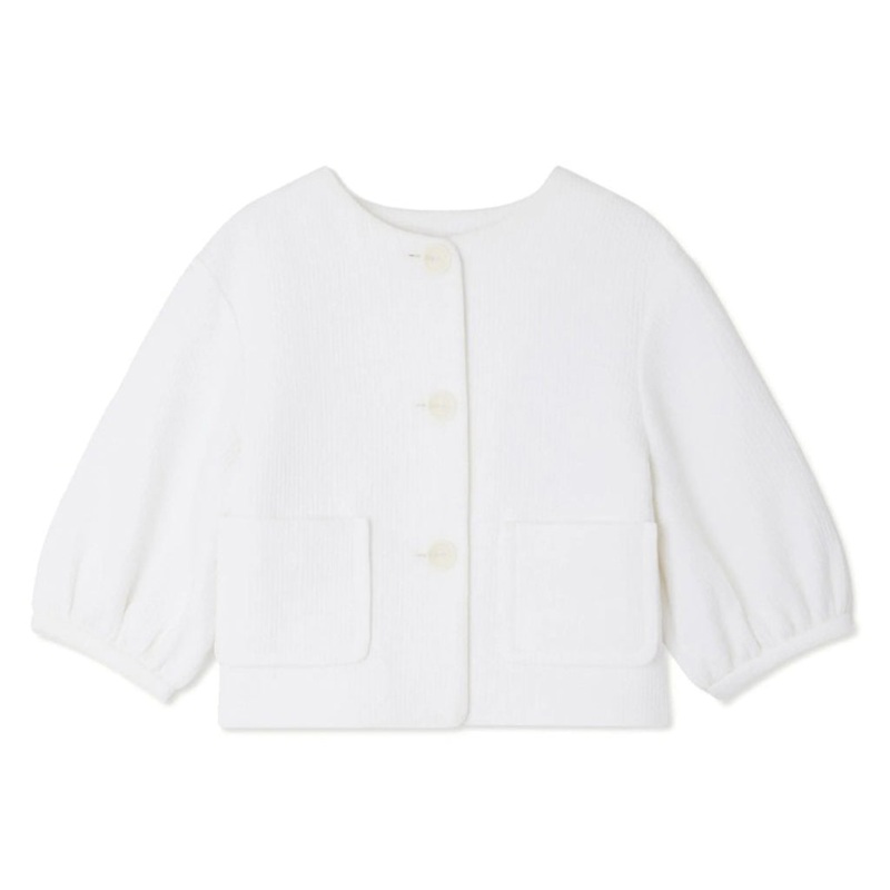 Bonpoint Etoile Jacket|White|4 Years|6 Years|8 Years|10 Years|12 Years|14 Years
