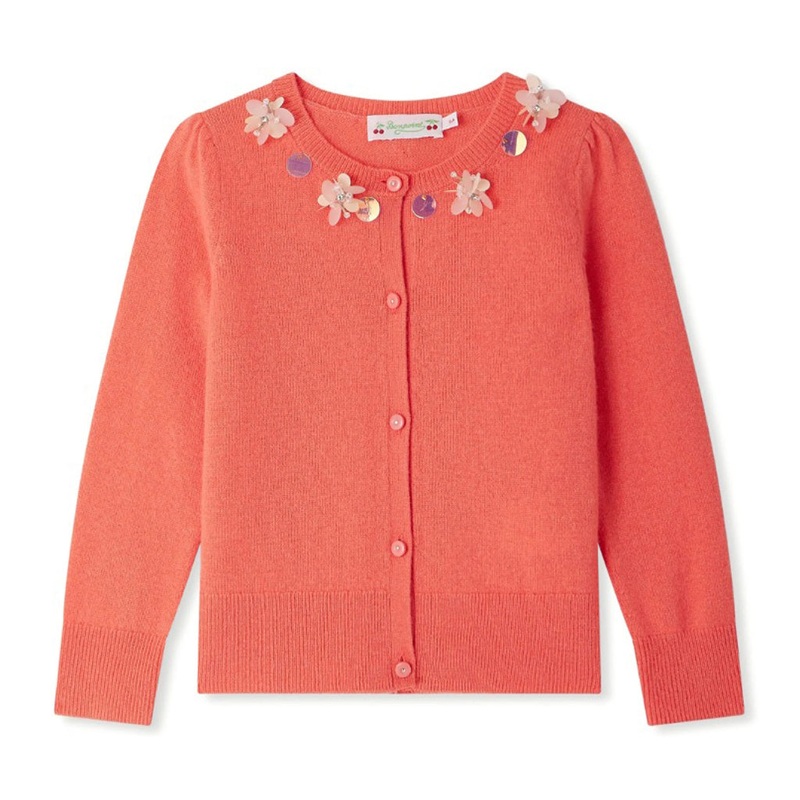 Bonpoint Evora Cardigan|Orange|4 Years|6 Years|8 Years|10 Years|12 Years|14 Years