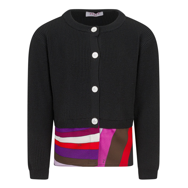 Emilio Pucci Printed Cardigan|Navy|12 Years|14 Years