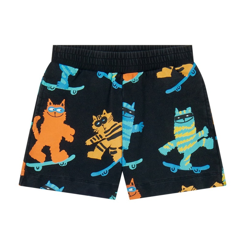 Stella McCartney Kids Skater Cats All-Over Print Shorts
