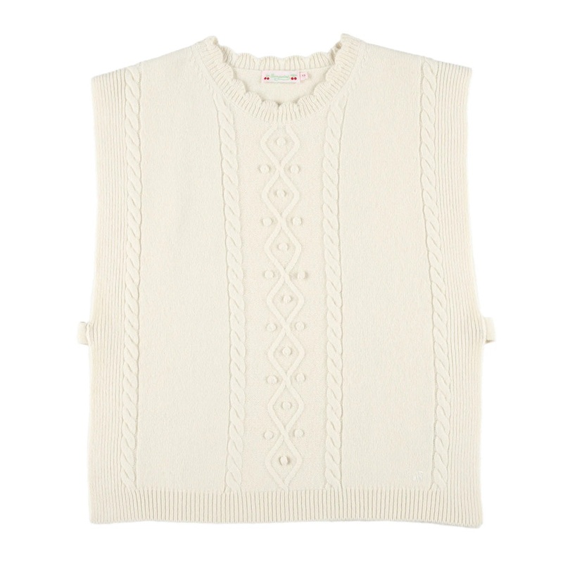 Bonpoint Javoue Poncho|Ivory|Size 1 (4 Years)|Size 2 (6-8 Years)|Size 3 (10-12 Years)