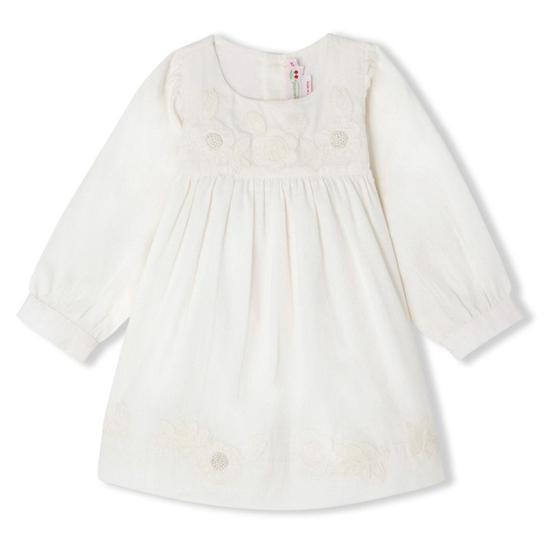 Bonpoint Theis Dress|White|2 Years|3 Years|6 Months|12 Months|18 Months