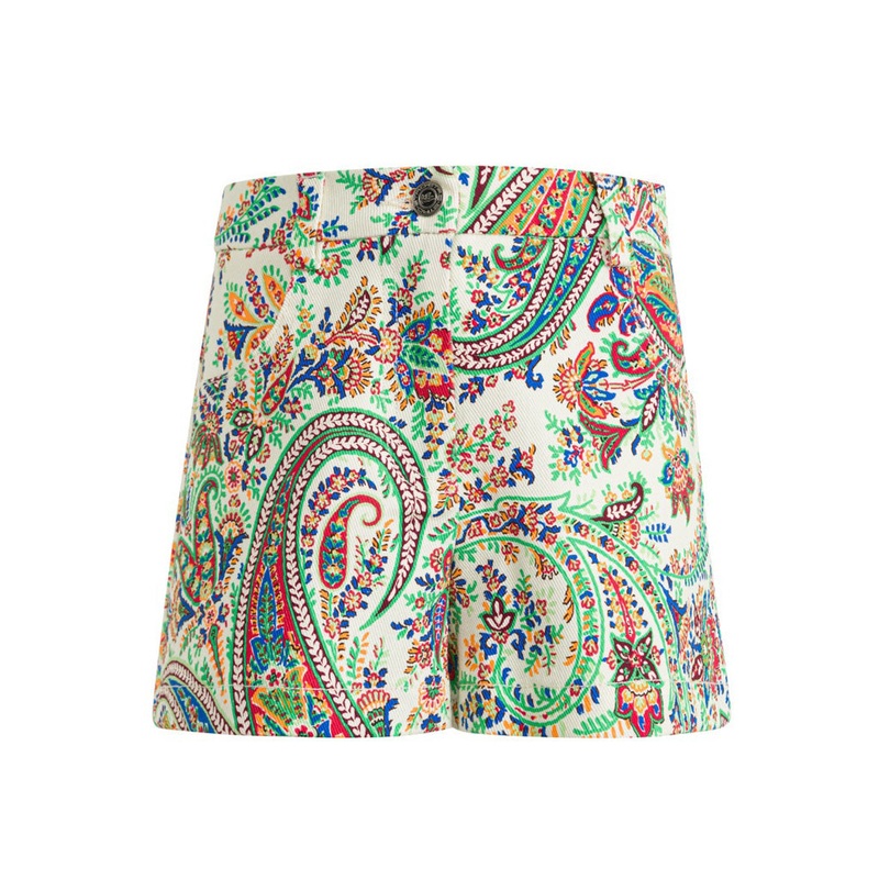 Etro Kids Paisley Shorts|Multi-Colored|4 Years|6 Years|8 Years|10 Years|12 Years|14 Years|16 Years
